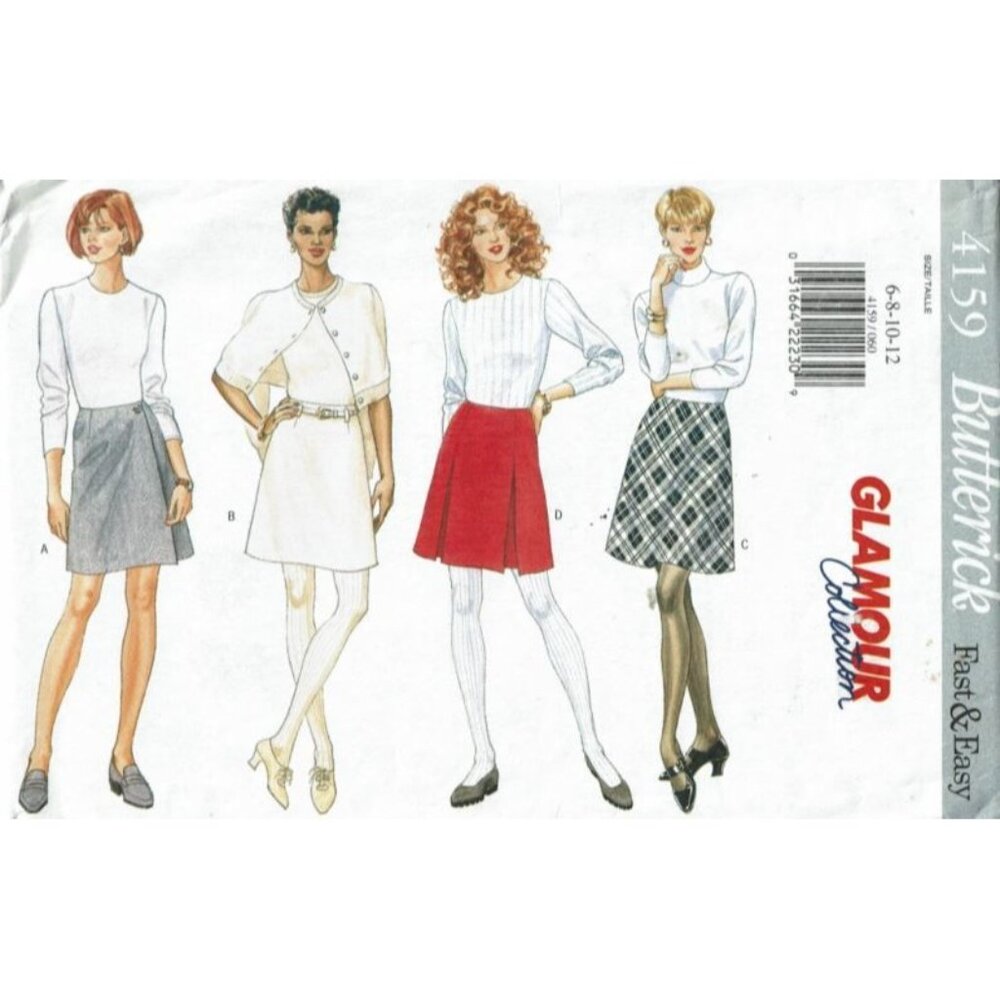 Butterick Sewing Pattern 4159 Skirt Misses Size 6-12